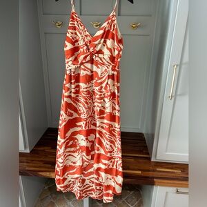 Bar 111 orange and tan pattern dress